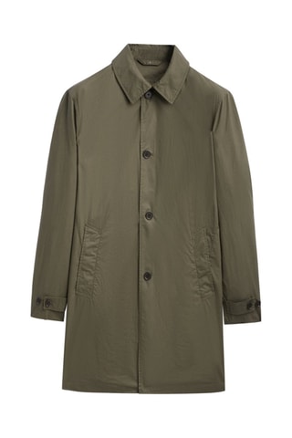 Trench en tissu technique léger - Vert foncé