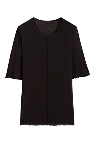 T-shirt manches mi-longues couture centrale - Bleu marine