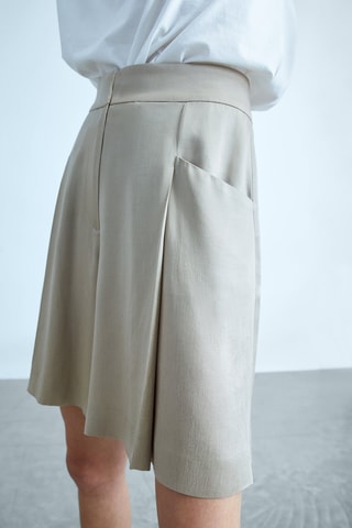 Bermuda en cupro - Beige