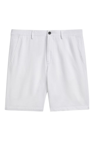 Bermuda avec du lin et du coton - Blanc