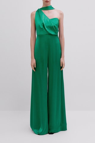 Combinaison fluide asymétrique - Studio - Vert foncé