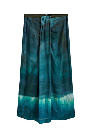 Jupe midi tie and dye - Vert d'eau