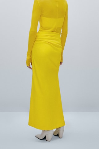 Jupe froncée jaune limited edition - Jaune