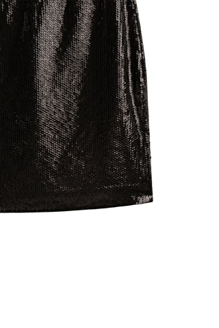 Mini-jupe à sequins - Noir