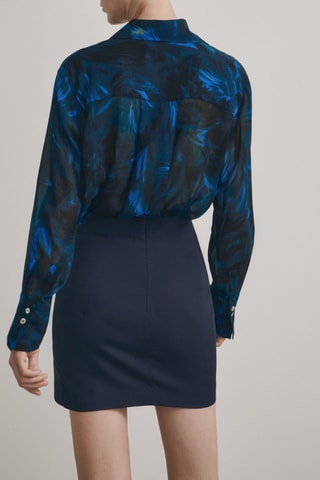 Minijupe drapée - Bleu marine