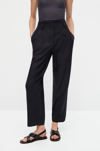 Pantalon de costume à pinces - Bleu marine