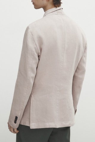 Blazer en lin teinté - Ecru