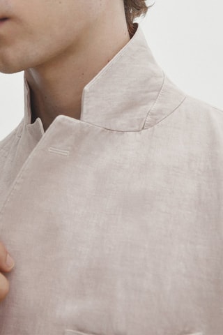 Blazer en lin teinté - Ecru