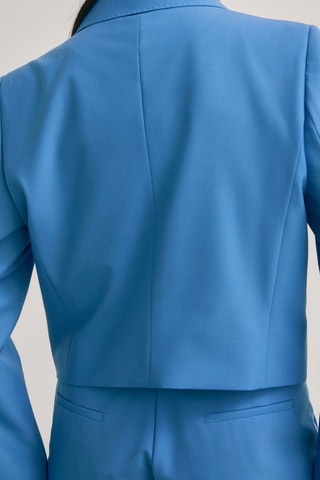 Blazer court croisé - Studio en laine - Ciel