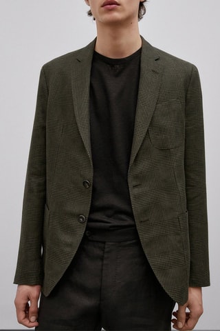 Blazer à carreaux édition limitée - Kaki