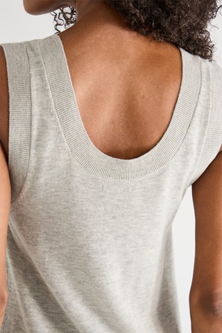 Robe en laine et cachemire - Gris clair chiné