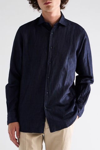 Chemise en lin - Bleu nuit
