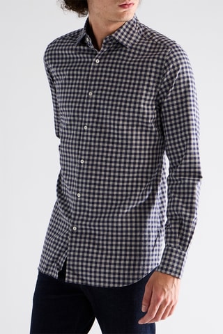 Chemise regular en laine - Bleu marine