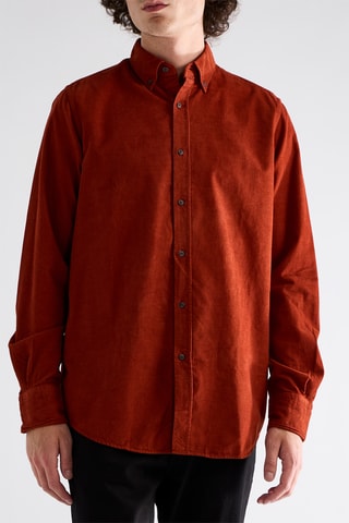 Chemise slim - Rouge brique
