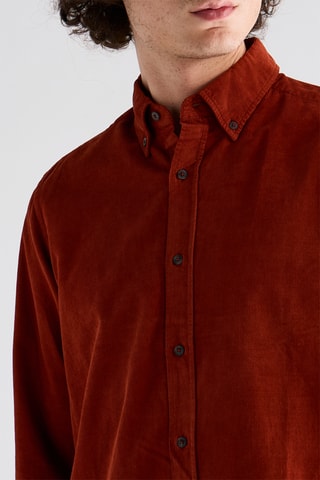 Chemise slim - Rouge brique