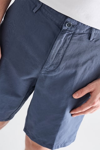 Short en lin - Bleu marine