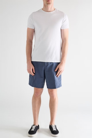 Short en lin - Bleu marine