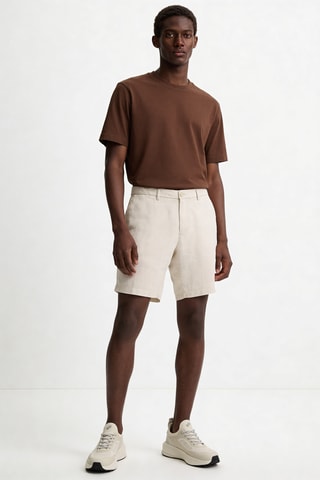 Bermuda en lin - Ecru