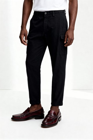 Pantalon cargo en laine - Noir