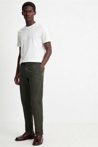 Chino regular en laine et cachemire - Gris foncé