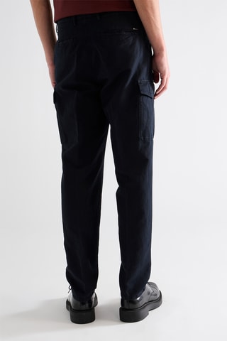 Chino en lin - Bleu marine