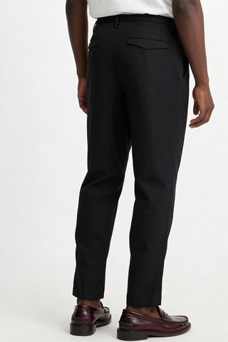 Chino relaxed en laine - Noir