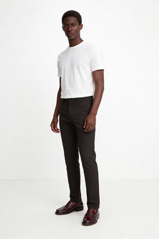 Chino slim en laine - Noir