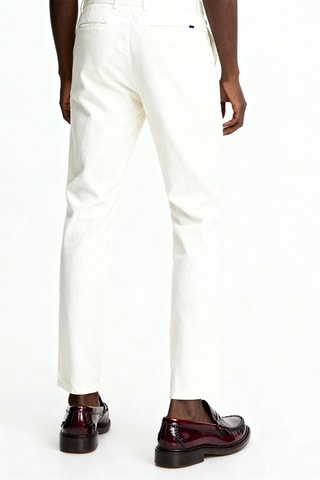 Chino slim en laine - Blanc