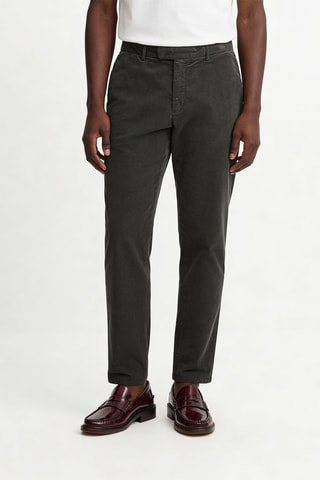 Chino slim en laine - Gris foncé