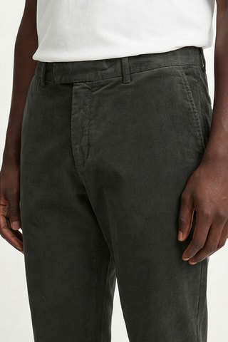 Chino slim en laine - Gris foncé