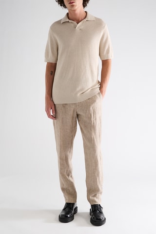 Chino en lin - Beige