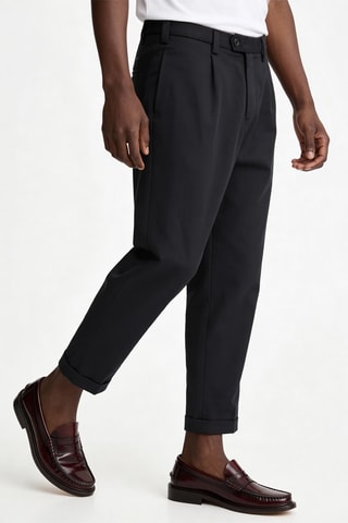Chino relaxed en lin - Noir
