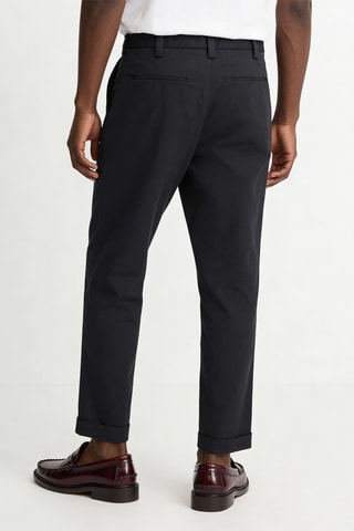 Chino relaxed en lin - Noir
