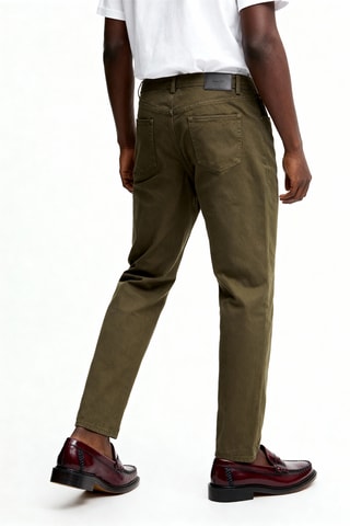 Pantalon slim en laine - Kaki
