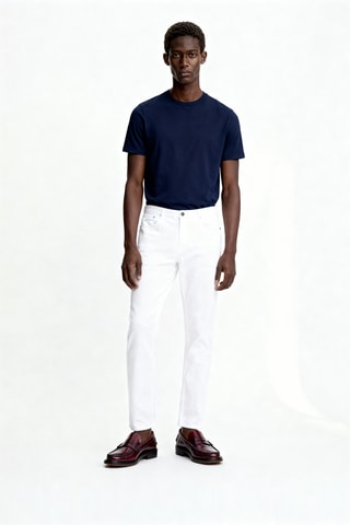 Jean slim en laine - Blanc