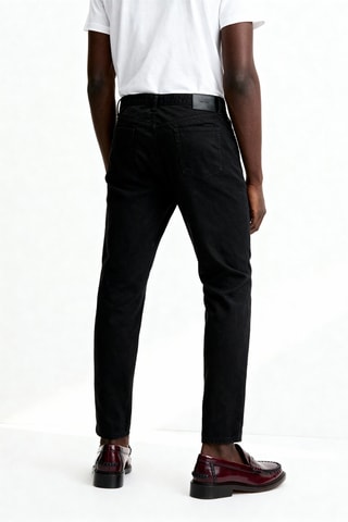 Pantalon slim en velours - Noir