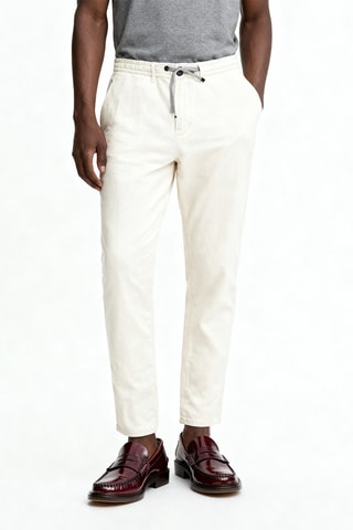 Jean relaxed en laine - Ecru