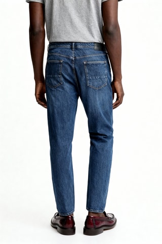 Jean tapered en laine - Bleu