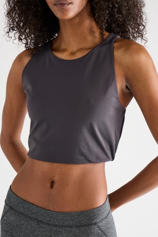 Crop top - Gris foncé
