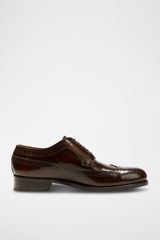 Derbys en cuir verni Wing  - Marron
