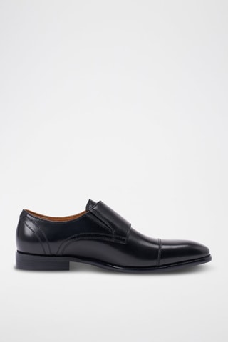 Derbys à boucles en cuir Monk  - Noir