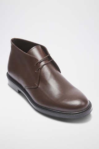 Bottines en cuir Chukka  - Marron