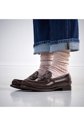 Lakleren Mocassins Penny  - Bruin