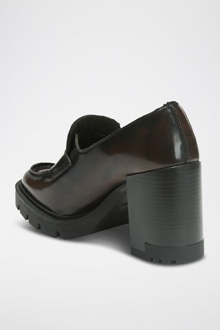 Leren Mocassins Met Hak Penny Regular  - 