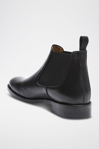 Bottines Chelsea en cuir Regular  - Noir