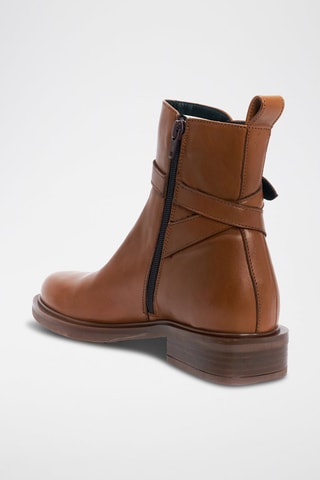 Bottines en cuir Regular  - Marron