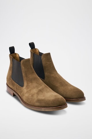 Bottines Chelsea en nubuck  - Marron