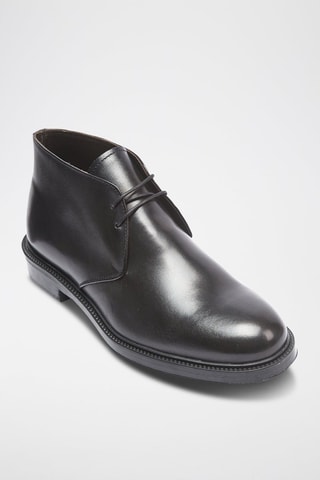 Bottines en cuir Chukka  - Noir