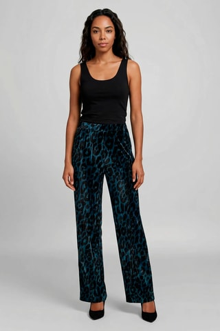 Calças - Azul-cobalto e preto