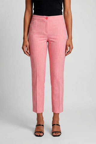 Calças de cintura alta - Rosa